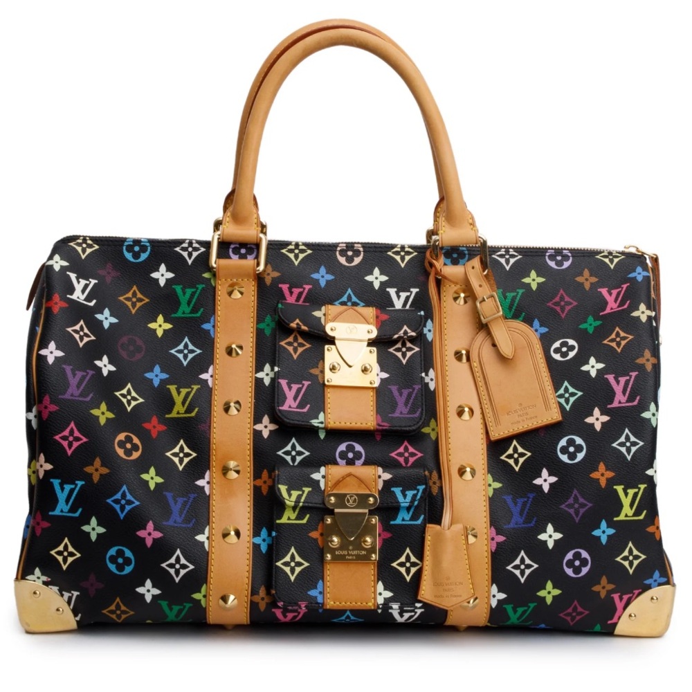 LOUIS VUITTON x Murakami | Black Multicolore Monogram Keepall 45